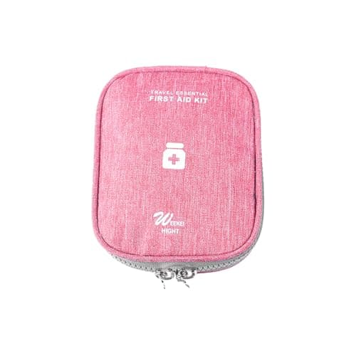 Hopzab Portable Mini Medical Bag Small First Aid Kit Compact Emergency Pouch Travel Medication Organizer Multifunctional Empty Bag for Home Office Car Camping Hiking Outdoor Use(Red)