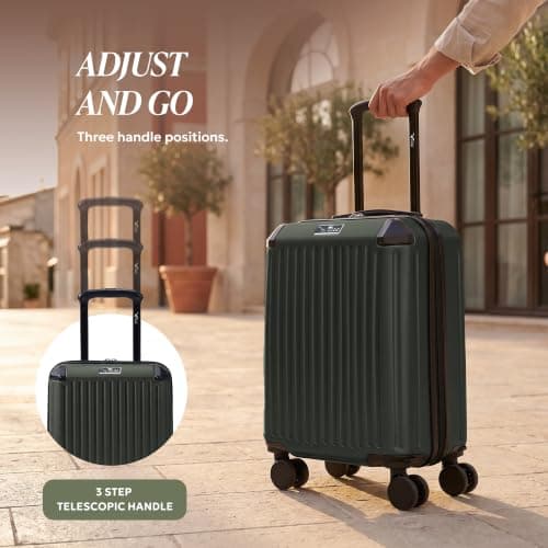 LUGG 15 Inch Sky Rover Lightweight Underseat Cabin Bag – EasyJet Approved Carry-On, Durable ABS Hard Shell, 360° Spinner Wheels, Water-Resistant Compact Travel Luggage (45x33x20cm), 5 Year Warranty — view 5