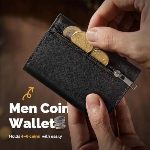 YESIIW Mens Wallets for Air tag, Pop up Men Card Wallet RFID Blocking, Slim Card Holder AirTag Wallet for Men, Smart Minimali — view 6