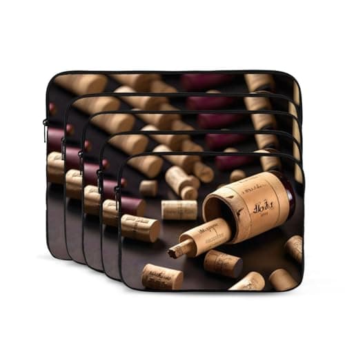Wine Bottle Cork Print Versatile Stylish Laptop Case Laptop Protective Slim Computer Cover Laptop Bag — view 2
