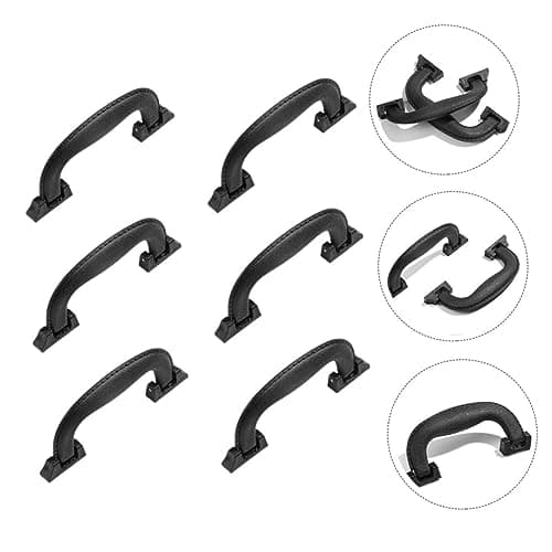 Homoyoyo 6pcs Black Plastic Luggage Handles with Foldable Design and Easy Installation, Suitable for Travel Bags and DIY Suitcase Repairs — view 4