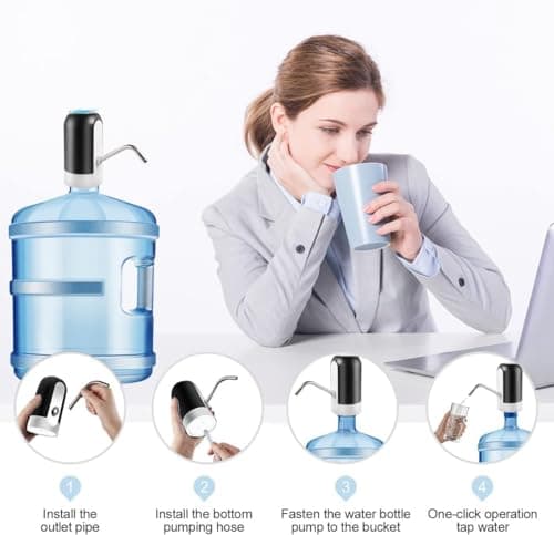Water Dispenser, Electric Wireless USB Charging Water Bottle Pump — view 2