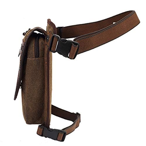 Canvas Drop Leg Bag Hiking Waist Pack for Men Women Outdoor Travel Motorcycle Bike Riding Cycling Fishing Walking Multi-Purpose Thigh Fanny Pouch — view 4