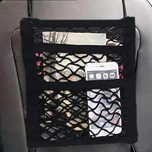 Car Dog Guard Pet Barrier Dog Car Net Barrier with Auto Safety Mesh Organizer Stretchable Storage Bag Universal for Cars, SUVs,3 Layer Pet Dogs Car Driving Accessories Safety Travel — view 5