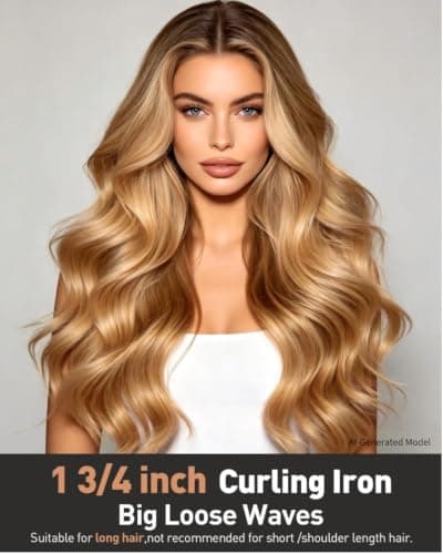 45mm Extra Large Curling Tong Long Barrel,110-210°C,Soft Big Curls — view 2