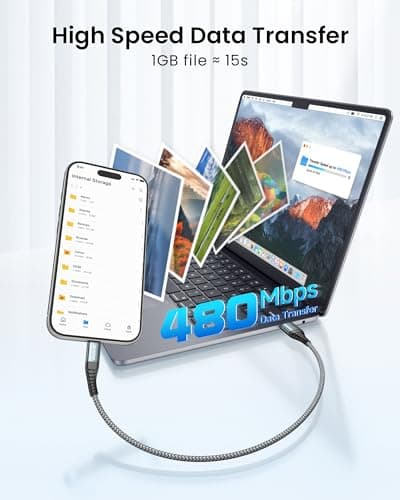 ZKAPOR Short USB C Cable 30CM, Type C Charger Cable 3A Fast Charging USB C — view 3