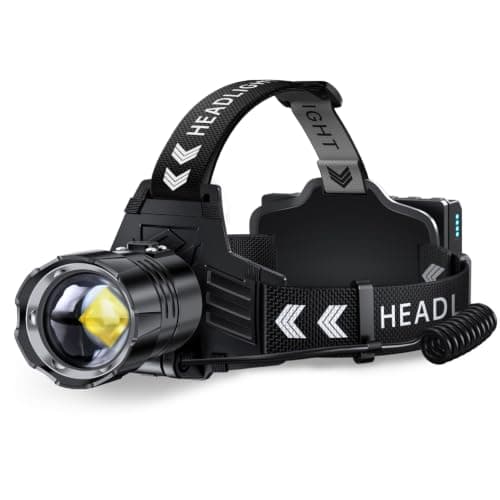 FINICO Rechargeable LED Head Torch 180000 High Lumens,95 Hours Long Lasting