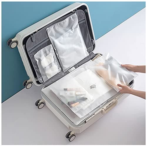 OSDUE Reusable Ziplock Bags,25 Pcs Travel Clothes Storage Bags, Plastic Hospital Bag Frosted Ziplock Seal Bag for Home School Trip Hospital, 5 Sizes — view 6