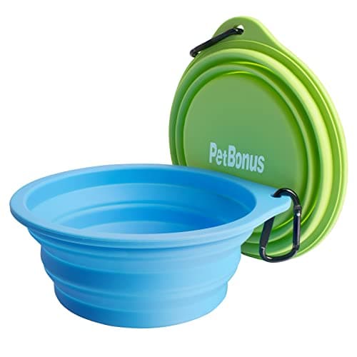 PetBonus 2-Pack Collapsible Dog Bowls, Portable Travel Dog Water Food Bowls — view 2