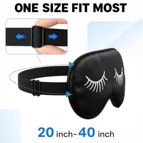 4 Pack Sleep Mask with Funny Embroidery, Soft Eye Cover for Nap, Men Women — view 3