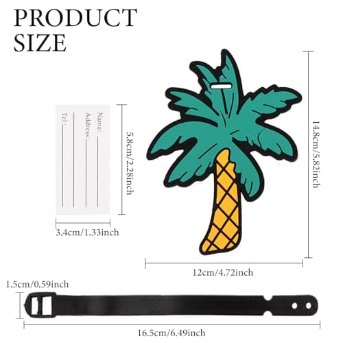 Sequin Luggage Tags Summer Beach Design Suitcase Labels — view 2
