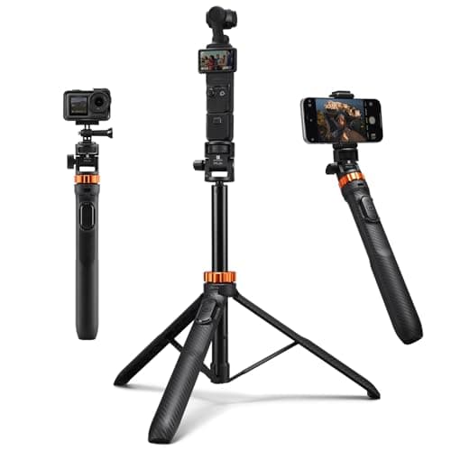 K&F CONCEPT 69"/175cm Phone Selfie Stick Tripod with Phone Holder