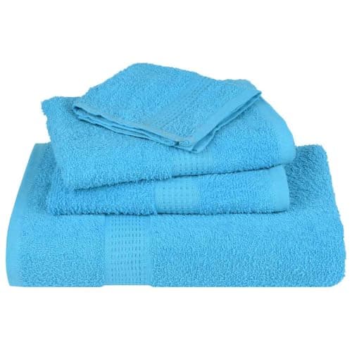 Eclith Frogn Set of 2 Turquoise Wash Cloths 30 x 30 cm 360 g/m² Made of 100% Cotton, Absorbent, Skin-Friendly, Machine Washable, Ideal for Bathroom, Shower, Sauna, Fitness, Travel, Hotel, Care and — view 3