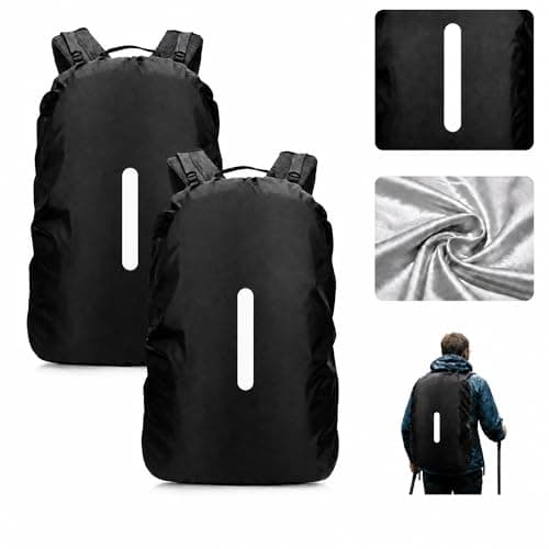 2 Pcs Backpack Waterproof Rain Cover 26-40L, Reinforced Polyester Fiber