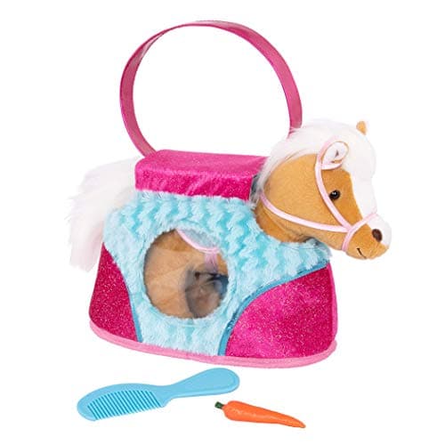 Pucci Pups Pucci Pals Plush Horse Carrier Set, Beige Horse Purse, Pet — view 2