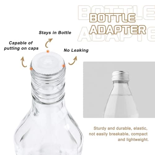 PATIKIL Bottle Adapter 0.79"/20mm, 25 Pcs Press in Bottle Adapter Plugs for Oral Dispensers Liquid Oil Plastic Glass Bottles Stopper, Clear — view 4
