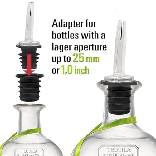 1/6Pcs Silicone Liquor Pourer Adapter Up to 1 Inch/25mm Neck Extra Large Universal Olive Oil Wine Bottle Pour Spout Convertor Connectors Kitchen Gargets 6pcs — view 4