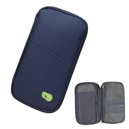 Passport Travel Document Holder, Waterproof Passport Holder (Navy Blue)