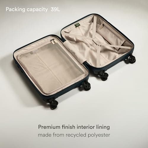 ANTLER - Single Stripe Hard Shell Cabin Suitcase, 55x40x20cm 39L, Lightweight, 4 Spinner Wheels - Adjustable Handle, Carry On Luggage Approved by easyjet, Ryanair & British Airways, TSA Lock - Indigo — view 5