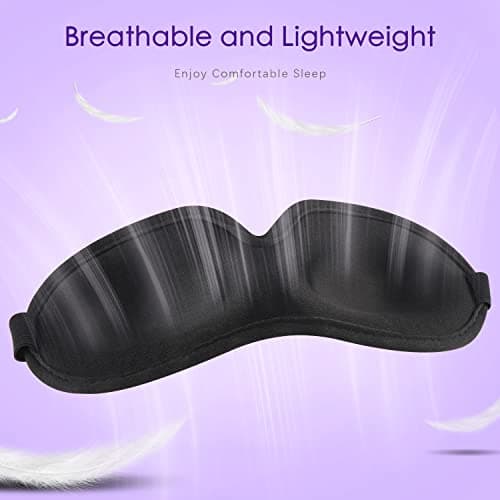SLIJAR 3D Eye Mask Comfortable and Lightweight Sleep Mask for Side Sleepers Breathable Blackout Sleeping Mask with Adjustable Strap Travel Accessories Essentials, Pack Of 1 — view 5