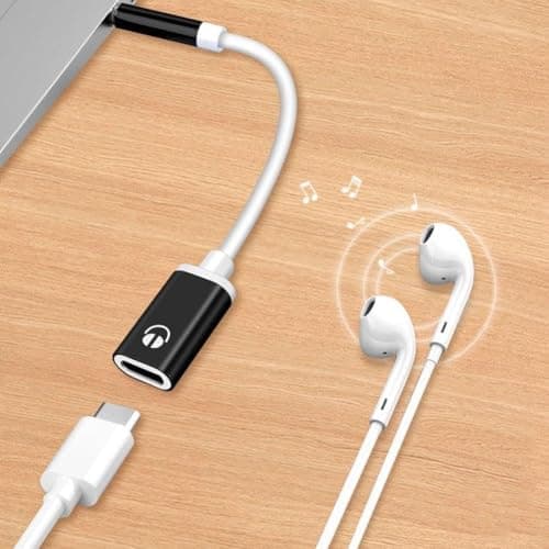 Essivox Type-C to 3.5mm Red Audio Adapter, Universal Analog Cable for Smartphones and Laptops, Noise Cancelling Headphone Adapter — view 3