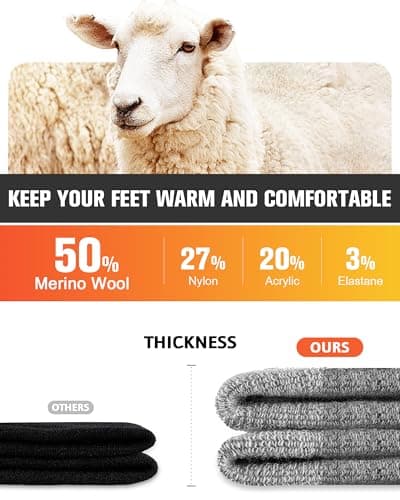 SockWaddles Merino Wool Hiking Socks for Men & Women, 3 Pairs — view 2