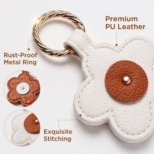 2 Pcs Magnetic Hat Clip for Bag, PU Leather Flower Hat Holder for Travel — view 3
