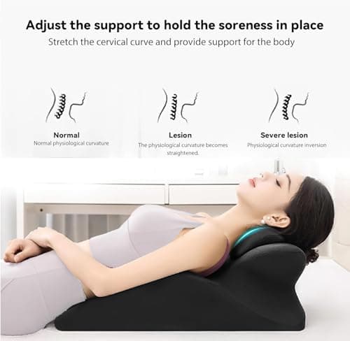 Sweet Spot Pillow, 27 Degree Angle Perfect Position Couple Pillow Enhance Experience, Sweet Love Nest Spark Wedge Cushion, Rebound Memory Foam Ergonomic Posture Support for All Postures (Black) — view 6