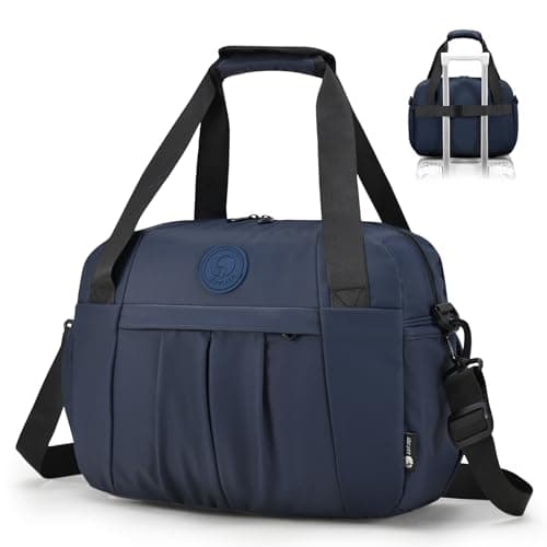 SUCIKORIO 40x30x15cm British Airways Jet2 Cabin Bags Underseat with Wet Pocket, 18L Waterproof Travel Duffle Bag Hand Luggage Bag Overnight Hospital Weekend Bags Carry On Airport for Planes, Blue
