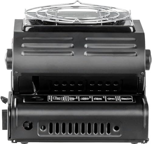 DWD® Camping Gas Heater/Stove 2 in 1 Portable Compact Mobile Caravan Outdoor Fishing Butane Gas 1.3kW Heating Element Safety Grill Automatic Ignition System Carry Handle,Hiking,Emergency Cooking& Heat — view 3