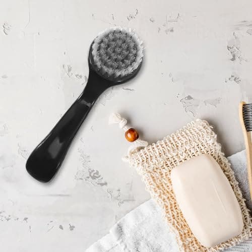 SWOOMEY 3pcs Facial Cleaning Brush Set with Soft Nylon Wool Bristles and Pvc Handle for Women, Suitable for Different Skin Types, Travel Skincare Tool and Birthday — view 5