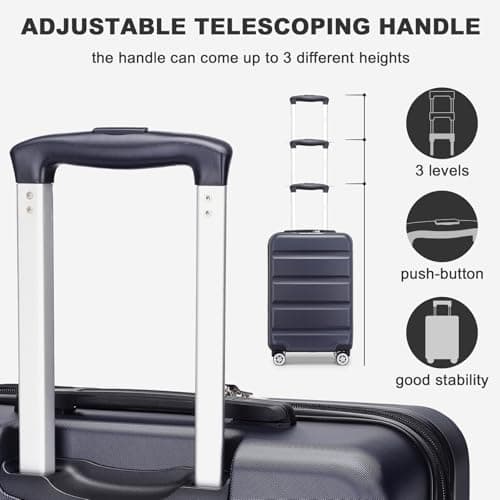 Kono Cabin Suitcase 55x35x22cm ABS+PC Hard Shell Carry On Travel Lugagge — view 4