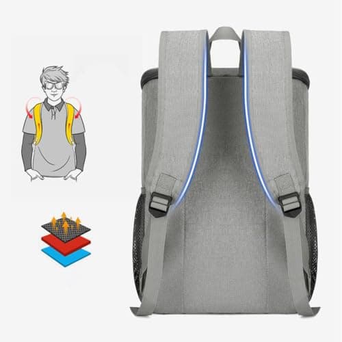 Insulated Backpack Cooler 50L Multi-Compartment Lunch Bag — view 6