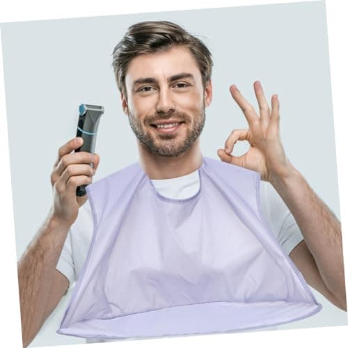 Beard Trimming Cape for Men, Polyester Shaving Apron for Travel — view 3