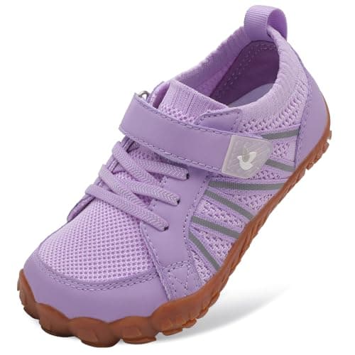 JOINFREE Kids Girls Shoes Wide Toe Barefoot Walking Shoes Purple