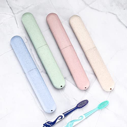wugongshan 4 Pcs Travel Toothbrush Cases, Portable Travel Toothbrush Holder Case, Toothbrushes Storage Covers Cases Boxes, for Camping Business Trip Holiday — view 4