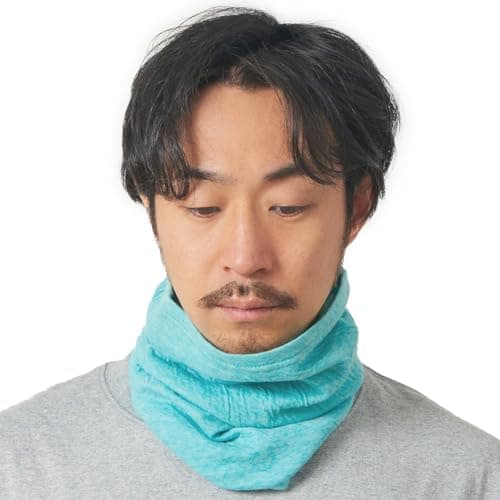 CHARM Organic Cotton Neck Warmer for Women and Men, Blue