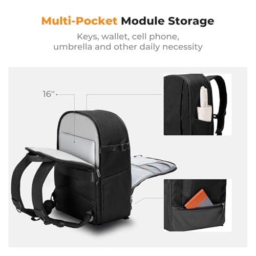 K&F CONCEPT Camera Backpacks for Photographers Travel Bag for Tripod Camera Lence Accessory with laptop compartment and Rain Cover Waterproof Multi-Functional Camera Bags for Dslr Cameras — view 3