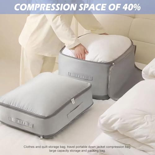 Gemsaya 2 Pack Self Compression Storage Bags, Foldable Duvet Organisers — view 5
