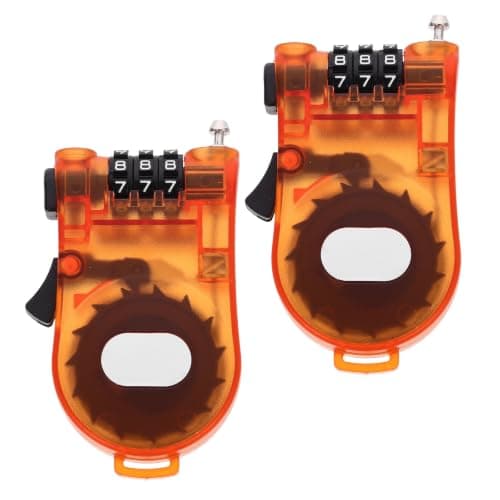 2pcs Portable Snowboard Security Cable Lock with Combination