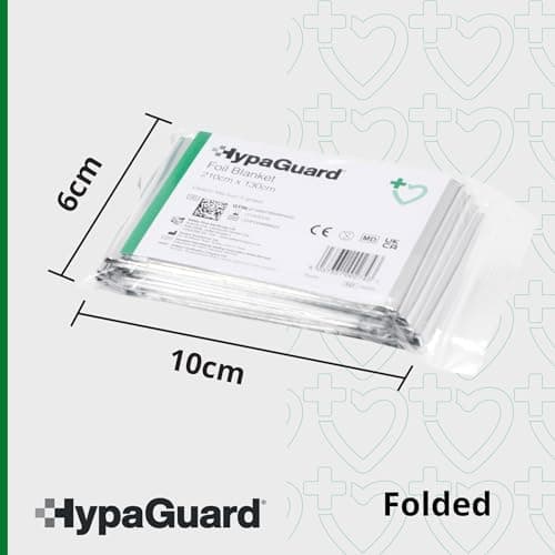 Safety First Aid HypaGuard Pack of 6 Foil Survival Blankets — view 4