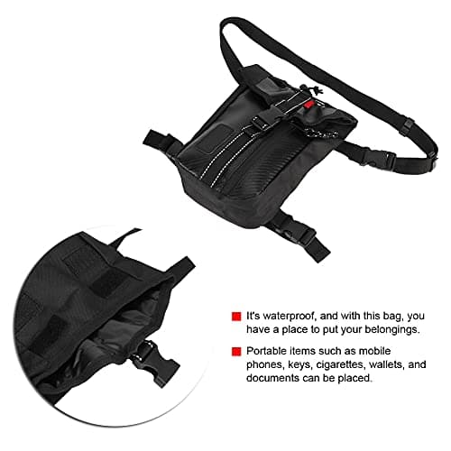 Motorcycle Waist Pack Leg Bag Carbon Fiber Style Compact Cycling Hip Fanny Pack for Riding Hiking Travel Men Women — view 5
