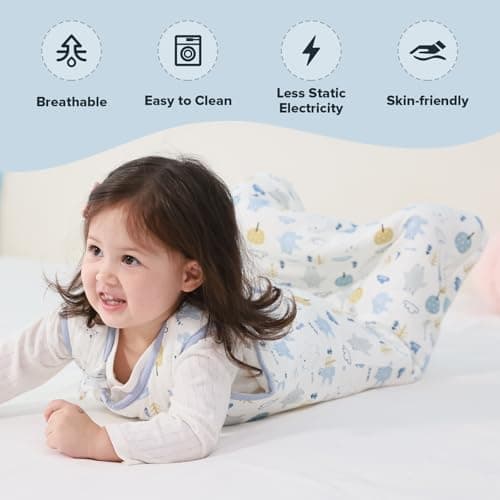 ToyaTec Baby Sleeping Bag 2.5 Tog Super soft Rayon Made from Bamboo,Baby's Bamboo fiber Sleeping Bag Autumn Winter Sleeping Blanket(Bear,L) — view 6