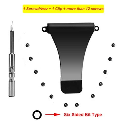 UpLook Wallet Replacement Screws Screwdriver Metal Clip for RFID Metal Wallet Repair Kit (Black - Basic Set) — view 4