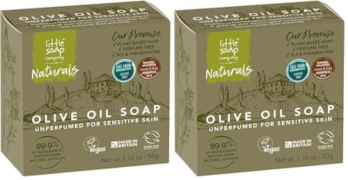 Little Soap Company Olive Oil Mini Soap Bar (50g x 1) | Natural, Vegan, Cruelty-Free, eco friendly & No SLS or Parabens | Body, Face & Hand Soap for Sensitive Skin | Ideal for Travel or Gift for her