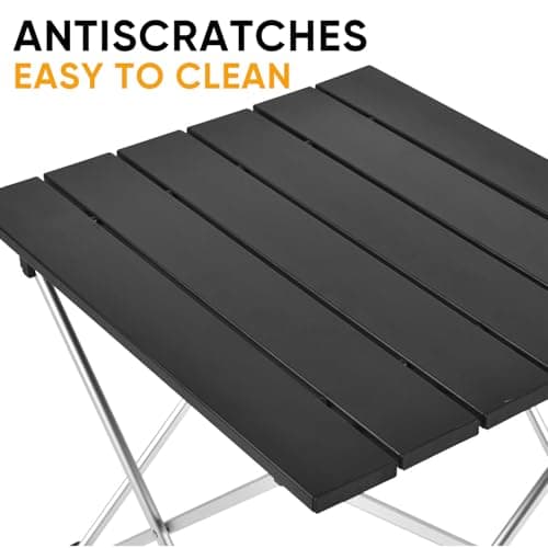 Camping Table, Portable Roll Up Folding Table, Compact Picnic Aluminum Table with Store Bag, 700g Easy to Carry Small Table, 30s Quick Assemble, Ideal for Outdoor Picnic Beach BBQ Hiking Fishing — view 5