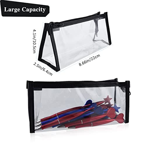 ASTARON White Black Clear Pencil Case for Students Travel Toiletries Bags — view 2