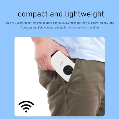 Portable WiFi Hotspot, 4G LTE Mobile WiFi Hotspot 300Mbps 3650mAh Pocket WiFi Router 10 Users Sharing WiFi Hotspot Device with Micro SIM Card Slot — view 5
