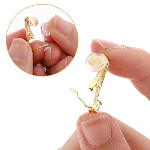 Shimmeroo 8PCS Clip On Earring Converter for Women - Gold — view 3