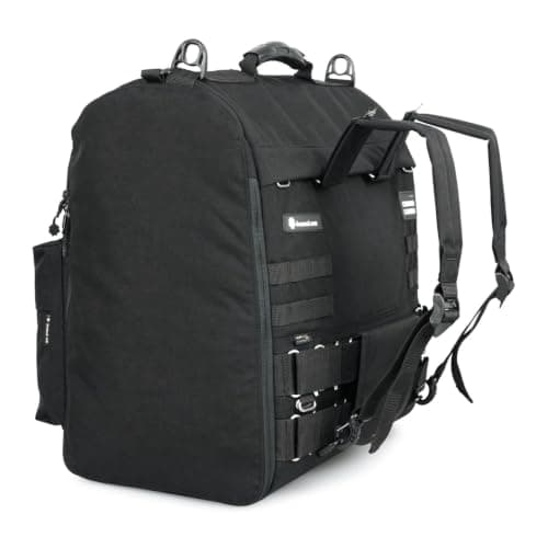 DEEMEED Motorcycle Dog Carrier Large - Premium Pet Travel Bag for Dogs 25-44 lbs - Universal Mounting for Sissy Bar & Luggage Rack - Durable Cordura, Triple Ventilation, Aluminum Floor — view 4